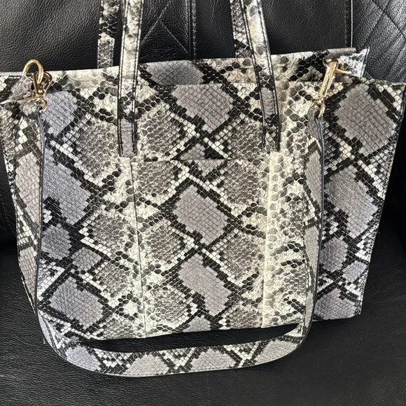 Jason Wu EUC Snakeskin Pattern Women's Bag - Black and Gray - Picture 7 of 13